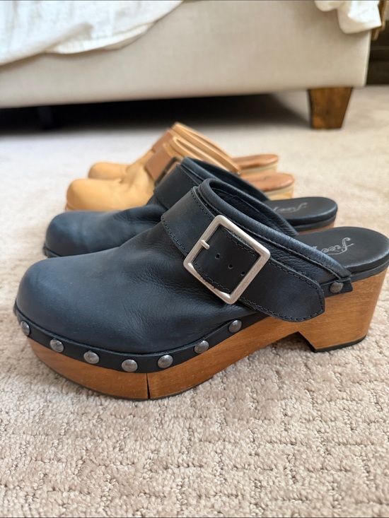 Free People Shoes - Free People Leather Buckle Clog Mules - selling 2 pair-black and tan